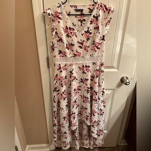Shein floral print high low dress
